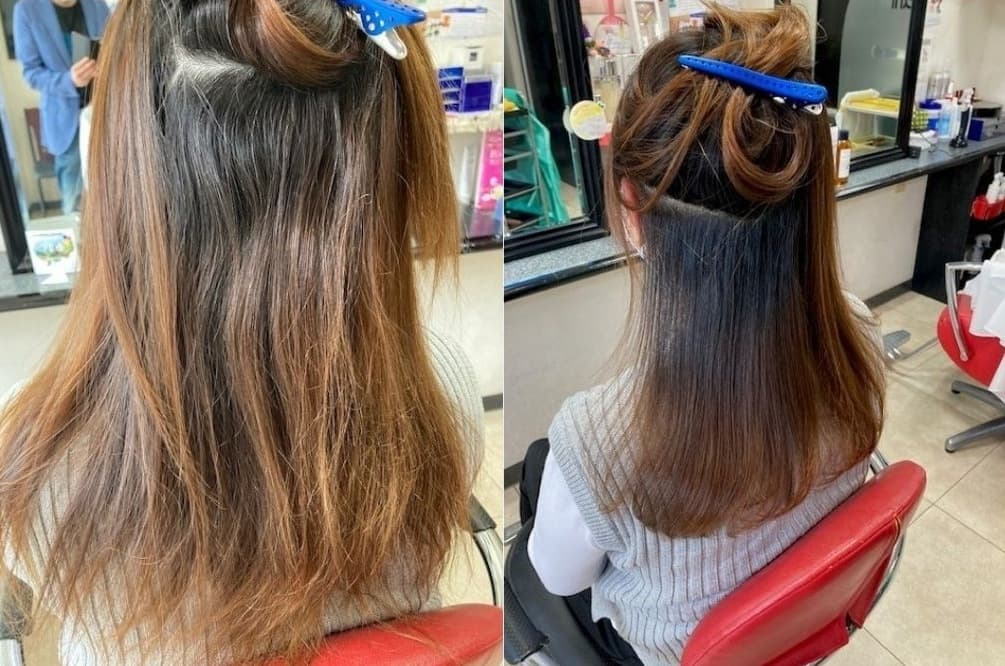 扱いやすく、ツヤのある髪へのビフォーアフター